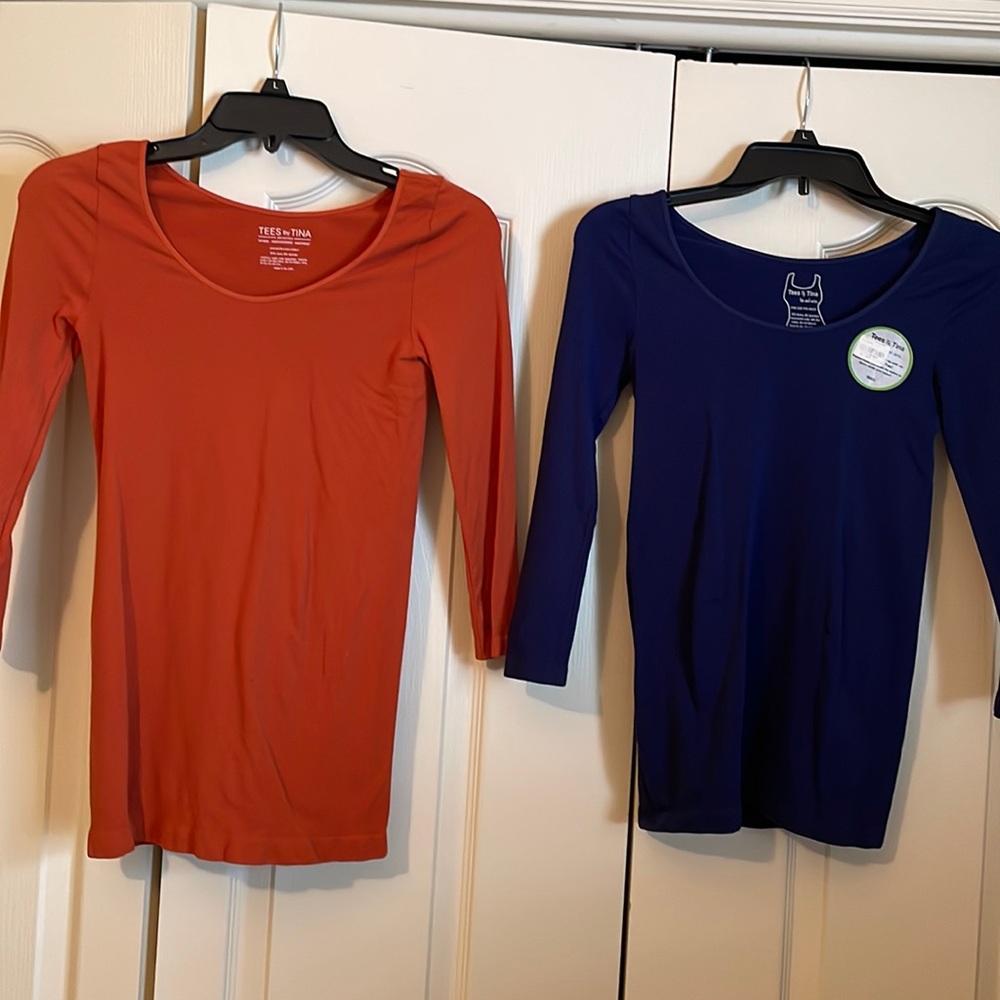 Brand New and never worn. Tees by Tina quarter sleeve orange Tee.